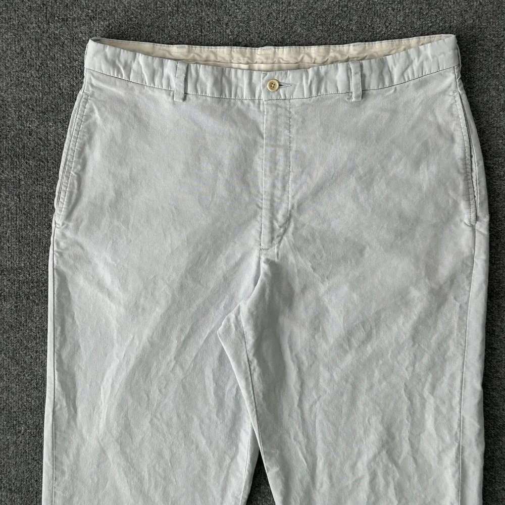 Brooks Brothers Hudson Pants Mens 38x30 Light Blue Striped Chino Cotton Casual‎